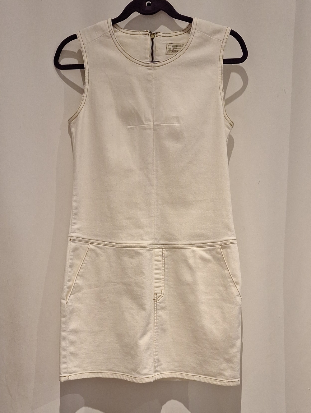 Current/Elliott The Shift Cream Denim Mini Dress